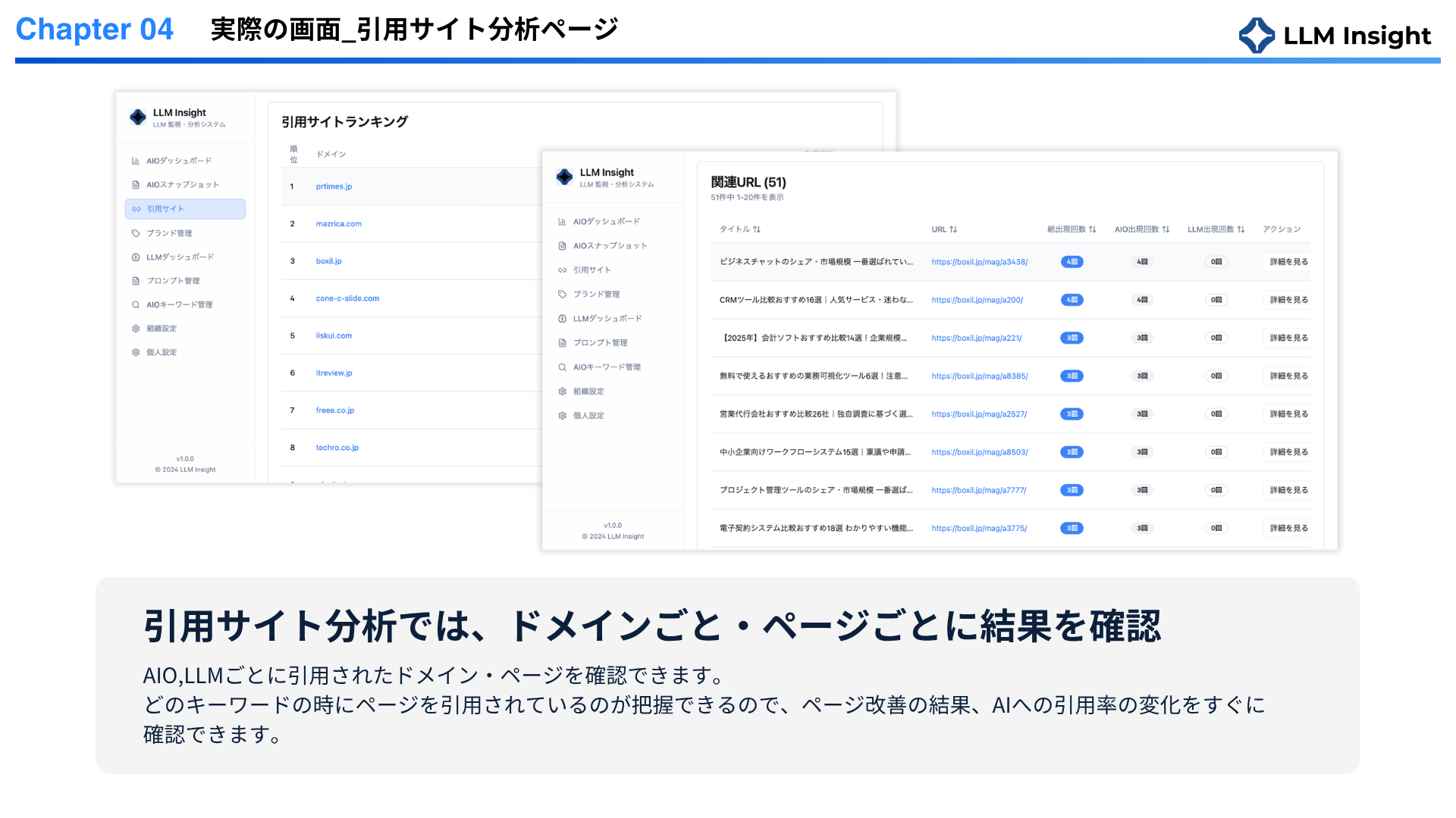 LLM Insight サービス紹介資料 紹介 3